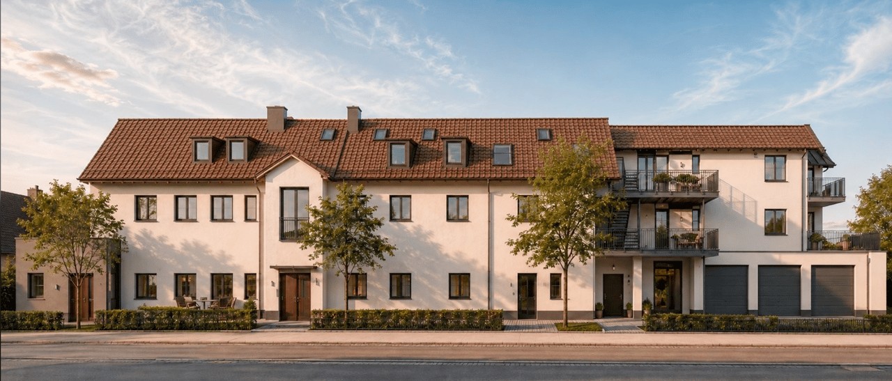Wohnhaus des KOVIN-Projekts Twenty 6 mit Balkonen